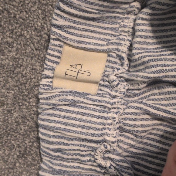 Tina Jo Blue & White Striped Linen Pants Size Small - Picture 3 of 5